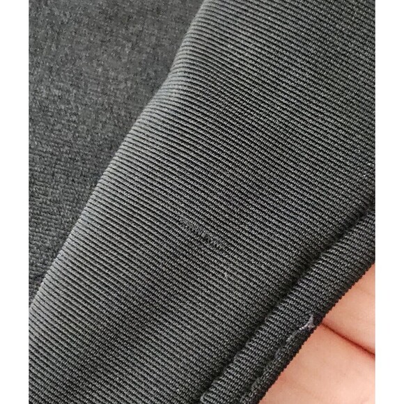 Susan Graver Style Liquid Knit 3/4 Sleeve Open Front Cardigan Black M Collared - Picture 7 of 7